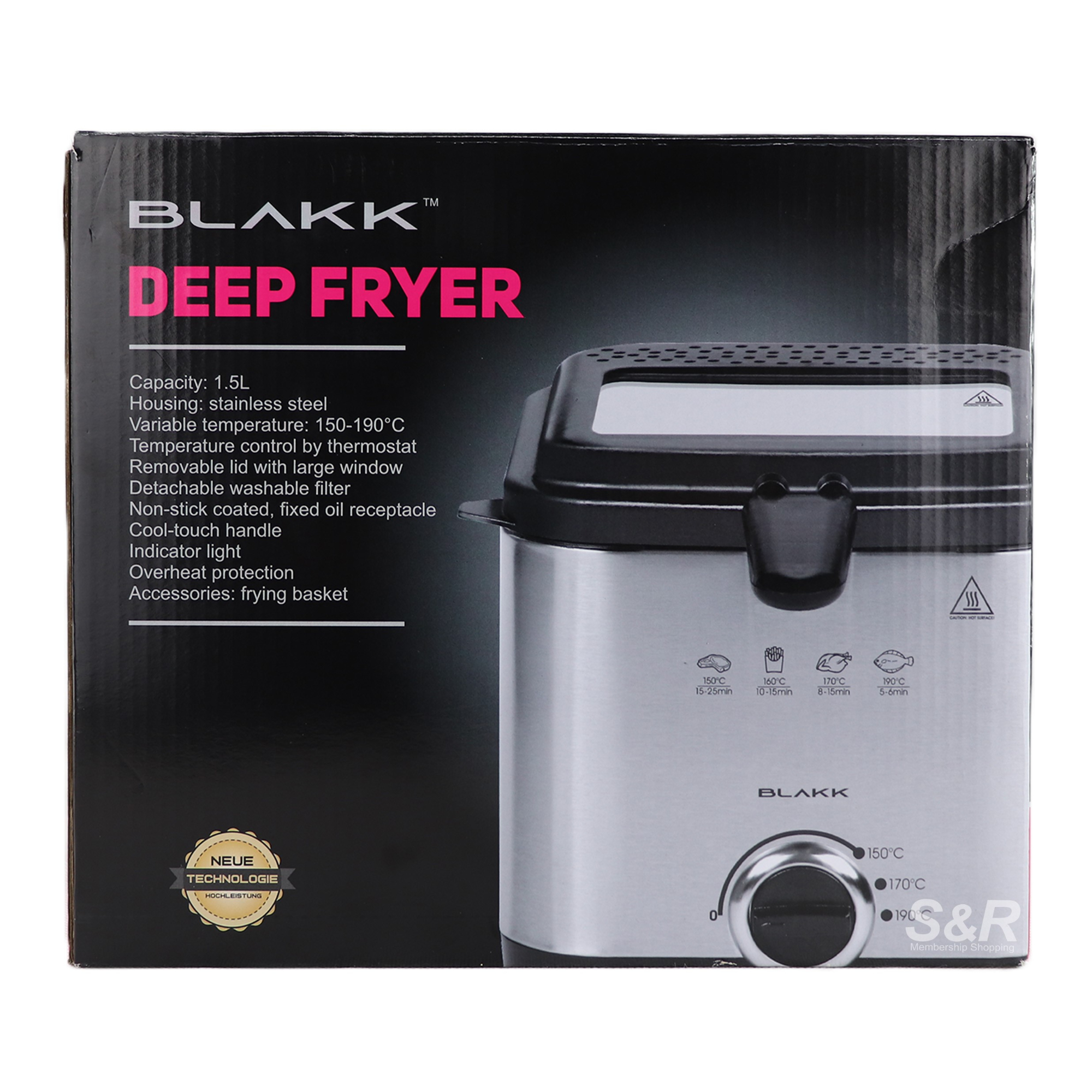 Blakk Deep Fryer RFDF-15SS Blakk Deep Fryer RFDF-15SS